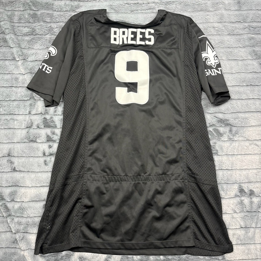 Nike Womens New Orleans Saints Drew Brees 9 Jersey Black Breast Cancer Large